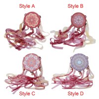 리본이 달린 빈티지 핸드 드럼  7.28 인치 탬버린  중국 악기  사진 소품  파티 용품  댄스