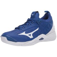 미즈노 Mizuno 남성용 Wave Momentum 실내 코트 슈즈 트루 블루-화이트 7