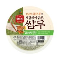 CJ더마켓 반찬 재료 집밥 가정식 하선정 쌈무 와사비맛 무절임 쌈무 절임 장아찌 350G 3개