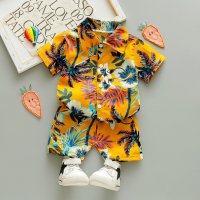 두돌 아기 키즈 하와이안 셔츠 상하세트 단체복 유아복고의상