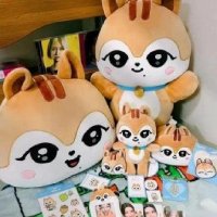 아이브 미니브 캐릭터 강안지 나오리 달이 치즈 체리-30cm 강안지 얼굴 쿠션 유진