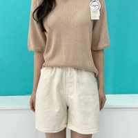 여성 여름 쿨 반팔 한지 홀가먼트 니트 오버핏 티셔츠 라운드 데일리 여름옷