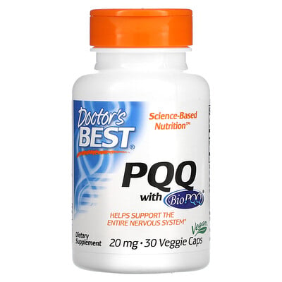 닥터스 베스트 Doctor’s Best Doctor’s Best, <b>BioPQQ</b> 함유 PQQ, <b>20mg</b>, 베지 캡슐 30정