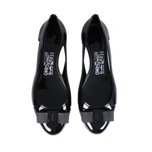 페라가모 W 젤리 발레 플랫 바라 보우 블랙 035656 0726363 VARA 30 슈즈