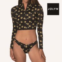 해외직배송 jolyn 졸린 토피노 롱슬리브 여성 크롭 집업 서핑수트 레몬드롭