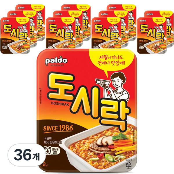 팔도 도시락12개+김치도시락12개 86g 컵라면