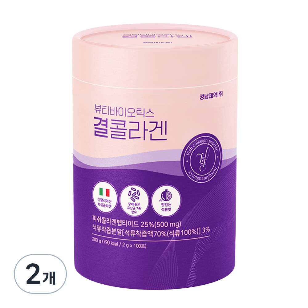 경남제약 뷰티바이오틱스 결<b>콜라겐</b> 100p  200g  2개