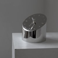 미러 탁상시계 벽 메탈 시계 simple stainless steel metal