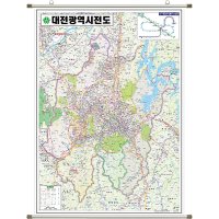 대전 지도 대전광역시 부동산 전도 (족자 소형 79x110)  고급천