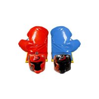 Commercial Inflatable Game Accessory 2 Pack Boxing Helmet Gloves BlackBlue