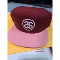 스투시 스냅백 STUSSY 남성 Hat Snapback Brand New Burgundy