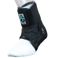 미국 MedSpec ASO Ankle Stabilizer 경량 염좌 방지 스트랩 발목 보호대 흑백 L A 싱글 박스