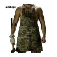 Unisex Sleveless Tactical Vest Pinafore Camo Technician Mechanic Apron 군사 작업 멀티 포켓 Molle