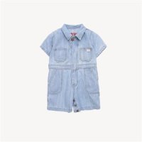 WASK DENIM 연청 집업 퍼티그 데님 점프수트 KIDS 80