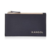 강골 코인 지갑 메탈 로고 럭셔리 소프트 수축 가죽 바이컬러 프래그먼트 케이스 KANGOL - KANGOL