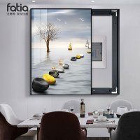 유압식 플립업 액자 배전반 벽금고 가림 60x90cm50x80cm 밝은피아노블랙 프레임 DB750-K