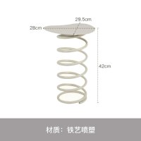 거실 침실 스프링 테이블 협탁 미니 사이드테이블-화이트