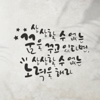 노력 명언 레터링 스티커 캘리그라피 인테리어 그래픽 시트지 M WD220913 01