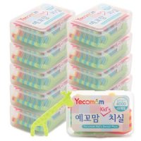 예꼬맘 유아치실 하드케이스 40p x 10개 400p 어린이 치과치실