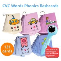 몬테소리 CVC 단어 파닉스 플래시 카드 학습 영어 시각 교육 포스터 어린이 인지 게임