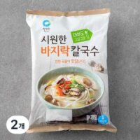 청정원 바지락칼국수 366g 2개