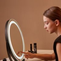 LED 조명 화장대 거울 원형거울 조명거울 인테리어 -50cm 쿨 플러그형