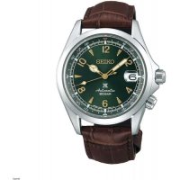 세이코 ProspexAlpinist Compass Green Dial Sapphire Glass Leather Watch SPB121J1