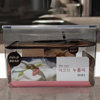 투명 오이지 누름독 김치 밀폐통 10 8 리터