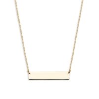 삭스애비뉴 J36387 Saks Fifth Avenue 14K Yellow Gold Bar Pendant Necklace