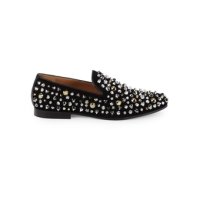 삭스애비뉴 X86245 Saks Fifth Avenue Sandro Embellished Suede Smoking Loafers