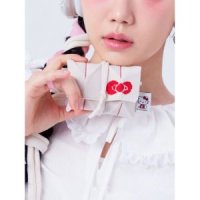 조셉앤스테이시 Lucky Pleats Knit Card Wallet Hello Kitty Vanilla