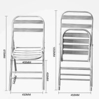 야외 테라스 카페 304 스테인레스 접이식 의자 간편