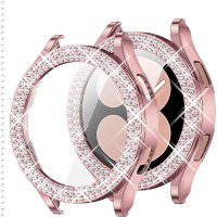case for Samsung Galaxy Watch 4 Case Accessories Bling Fashion Two Rows Diamond bumper Gal