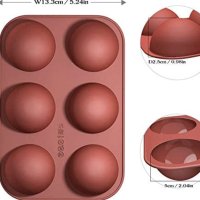 5팩 6컵 실리콘 케이크 몰드 핫 초콜릿 폭탄 몰드 2 하프 볼 스피어 미국 313022566554