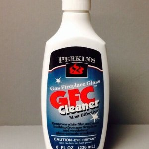 GAS WOOD STOVE FIREPLACE GLASS CLEANER 8 OZ BOTTLE SOOT REMOVER AW PERKINS 102