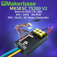 Makerbase VESC 75200 V2 84V 200A 고전류  Alu PCB 기반  E-포일 전투 로봇 서핑보드 AGV 로봇용 VESC