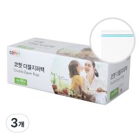 코멧 더블 지퍼백 대형 80매  3개  대(L)