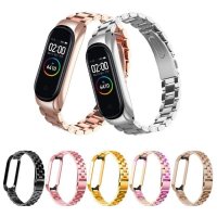 스테인레스 스틸 Xiaomi Mi Band 7 6 5 4 Smartwatch 스트랩 교체 밴드 3