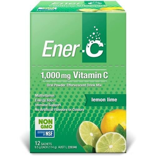 EnerC 멀티<b>비타민 C 1000MG 레몬라임</b> 12개 에너지 부