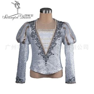 실버 남자 패션 발레 보이 댄스 의상 전문 남성 flannelet 탑 셔츠, 재킷 BM0003A