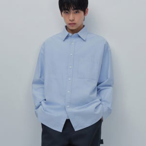 [무신사 스탠다드] 오버사이즈 옥스포드 셔츠 [스카이 블루] MMASLAZ09-SB