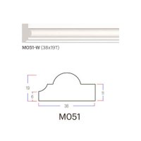 데코 몰딩 2 4m 미가 참숯 1BOX 25EA M051-W 38X19T