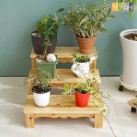 DIY 프리미엄 원목 화분받침대 600x250x150mm 소형 화분정리대