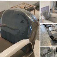 미용실 의자 비닐커버 염색 오염 방지 등받이 투명  -003 등받이 커버 + 팔걸이 커버