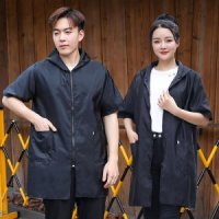 남성 여성 반팔 비옷 우비 패션 레인코트 우의 자켓
