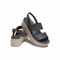 여성 BROOKLYN LOW WEDGE 블랙 MUS 23SWSD206453 - 크록스 CROCS