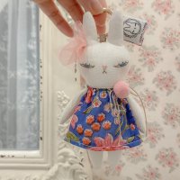 DIY kit 토끼인형키링 핸드메이드키링 만들기 쏠키블루원피스