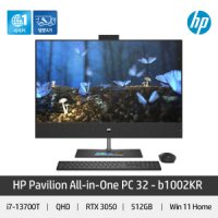 HP 파빌리온 32-b1002kr 일체형 올인원PC  컴퓨터 데스크탑 인텔 i7 13세대 RTX3050