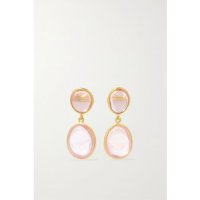 PIPPA SMALL 여성 Double Drop 18-karat rose quartz earrings 귀걸이 OM00