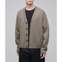 MUSINSA STANDARD 미니멀 세미 크롭 가디건 더스티 MINIMAL SEMI CROP CARDIGAN DUSTY MMBWC601-UI